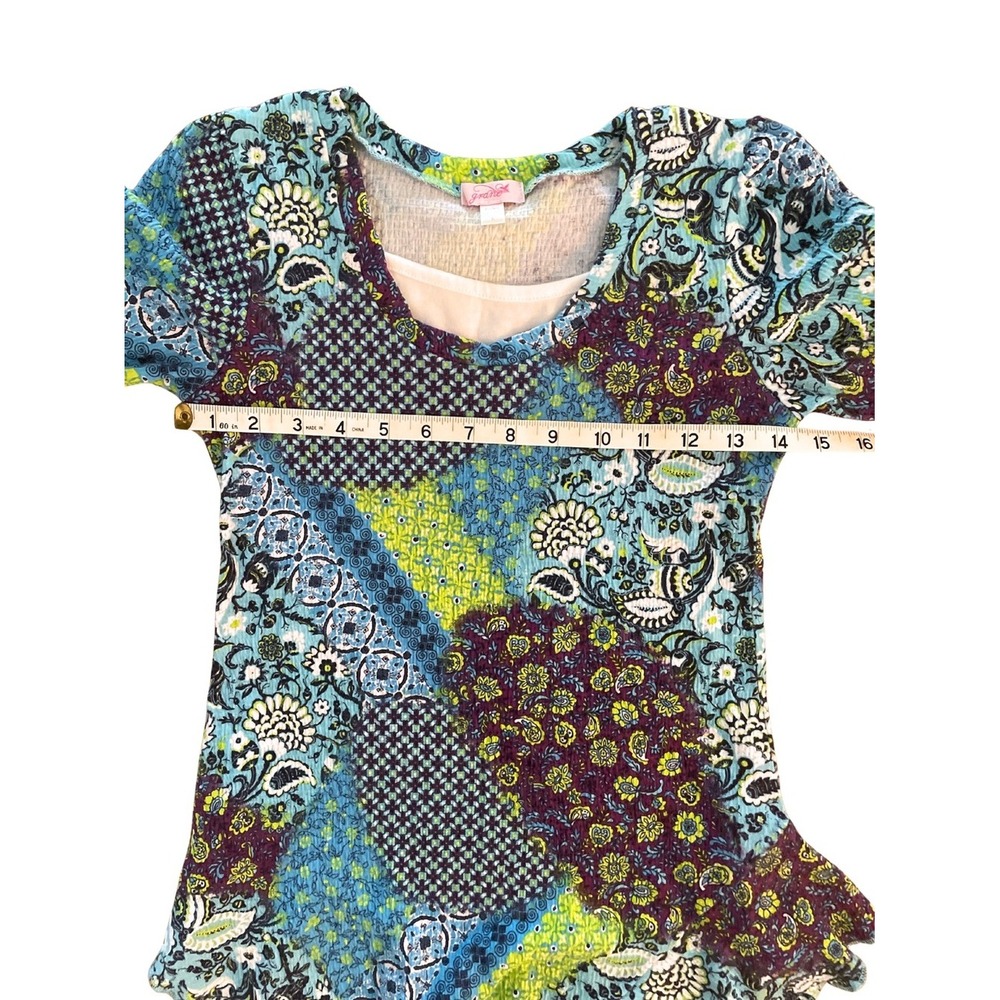 3 Girls Colorful Boho Peasant Tops Size Large - Picture 10 of 16